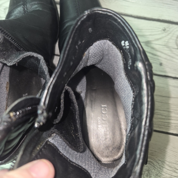 Sesto Meucci Black Leather Quilted Ankle Boots Women’s 8 Low Heel - Picture 12 of 13